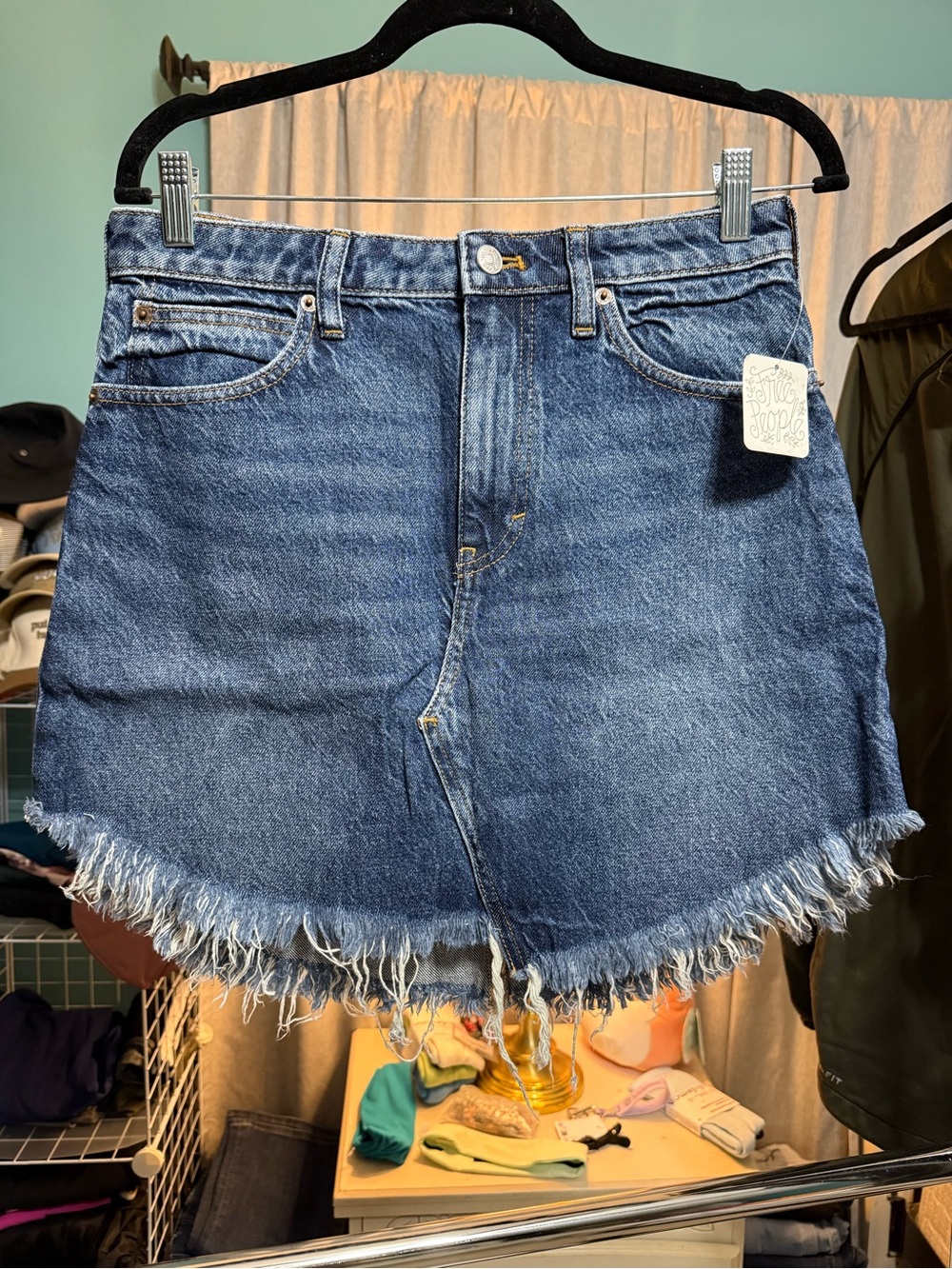 Free People We The Free Bailey Denim Mini Skirt – Size 28 – NWT – Retail $68